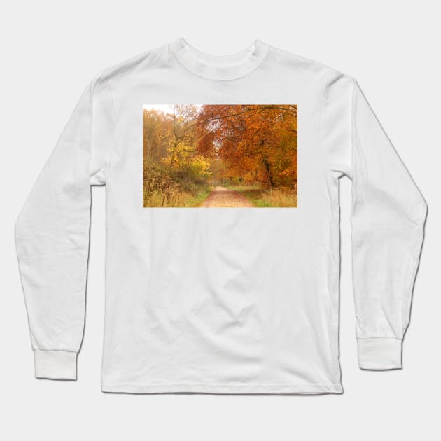 Forest Walk in Autumn Long Sleeve T-Shirt by pinkal